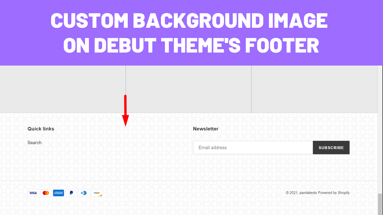 Add a custom background image on Debut theme's footer