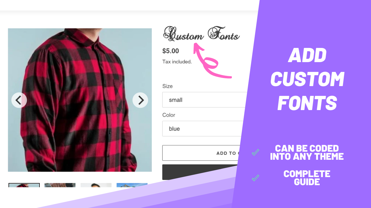 Add custom fonts to your Shopify theme - works with any theme