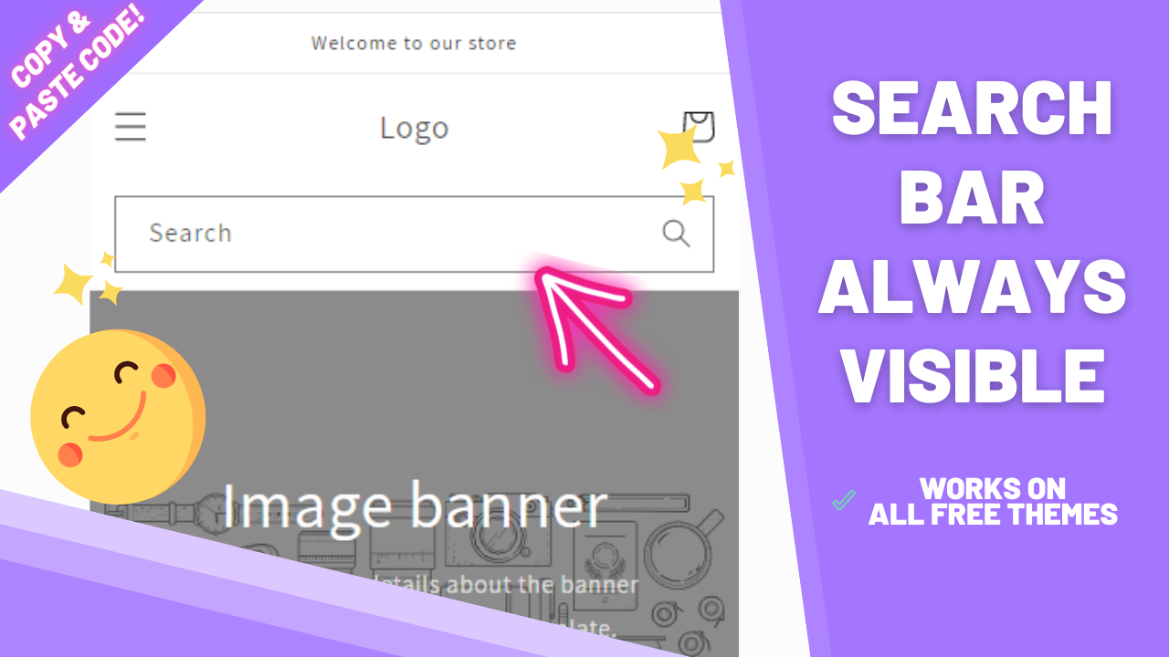 Make the search bar always visible on all themes blog post image